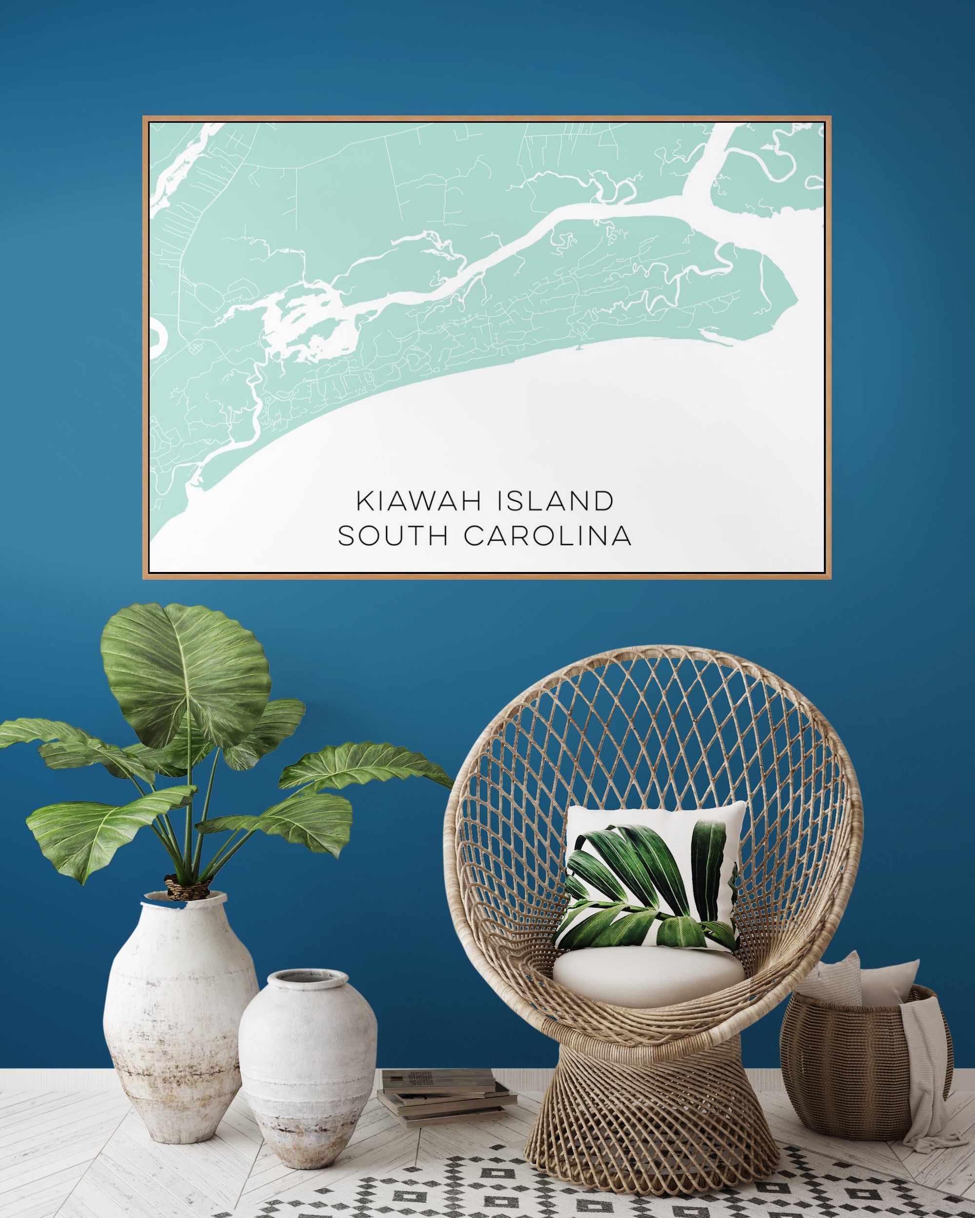 Kiawah Island South Carolina Map • Kiawah Island SC Custom Map • Kiawa