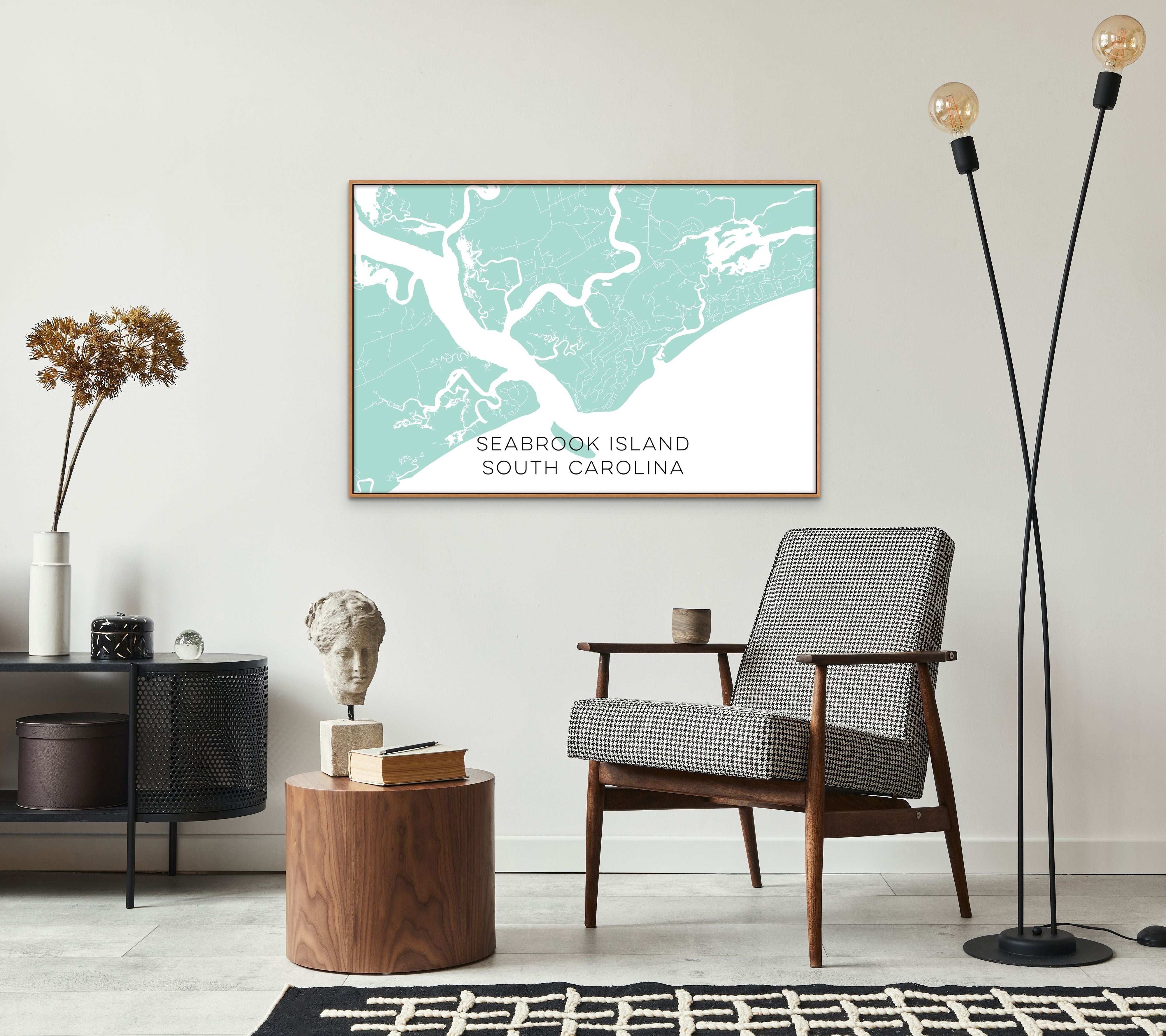 Seabrook Island South Carolina Map • Seabrook Island SC Custom Map • S