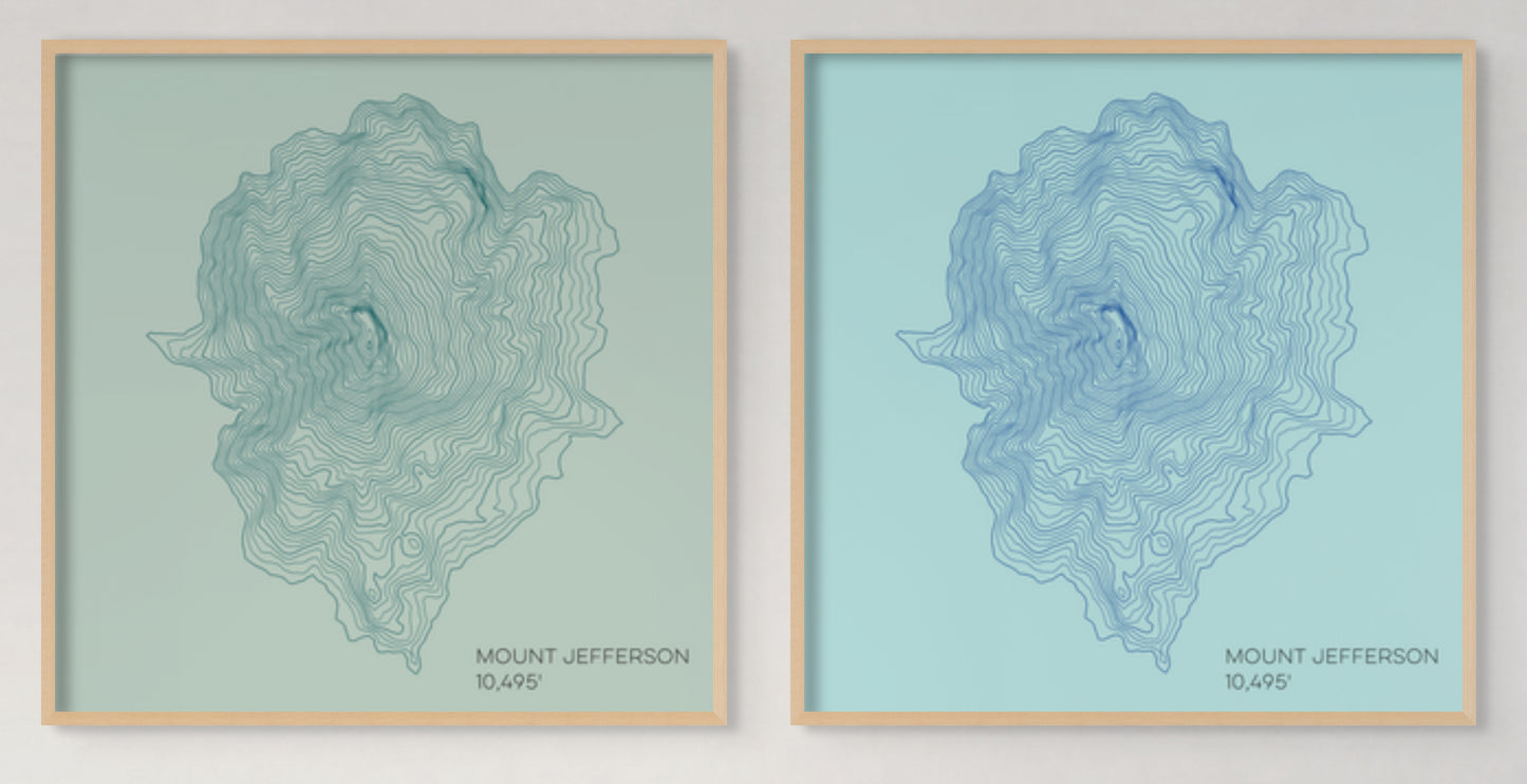 Mount Jefferson Oregon Mountain Topographic Map