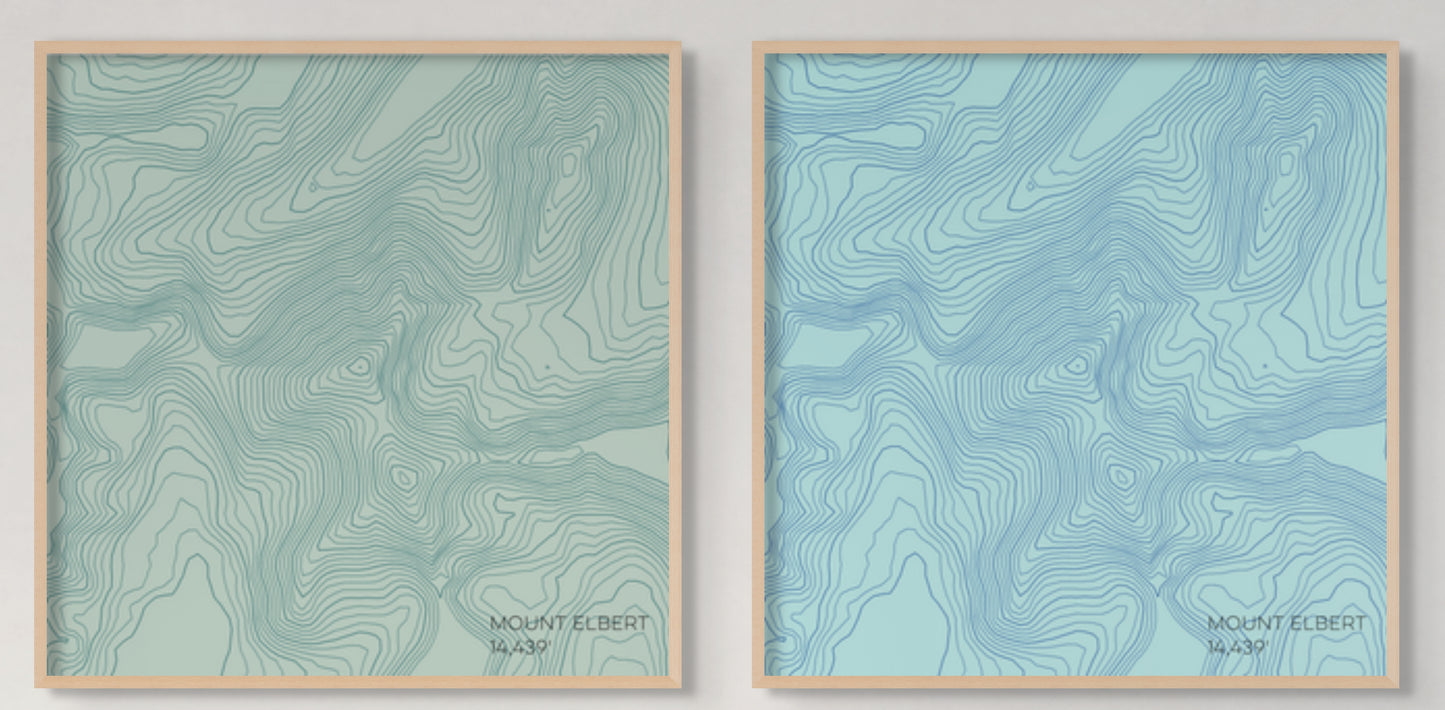 Mount Elbert Colorado Mountain Topographic Map