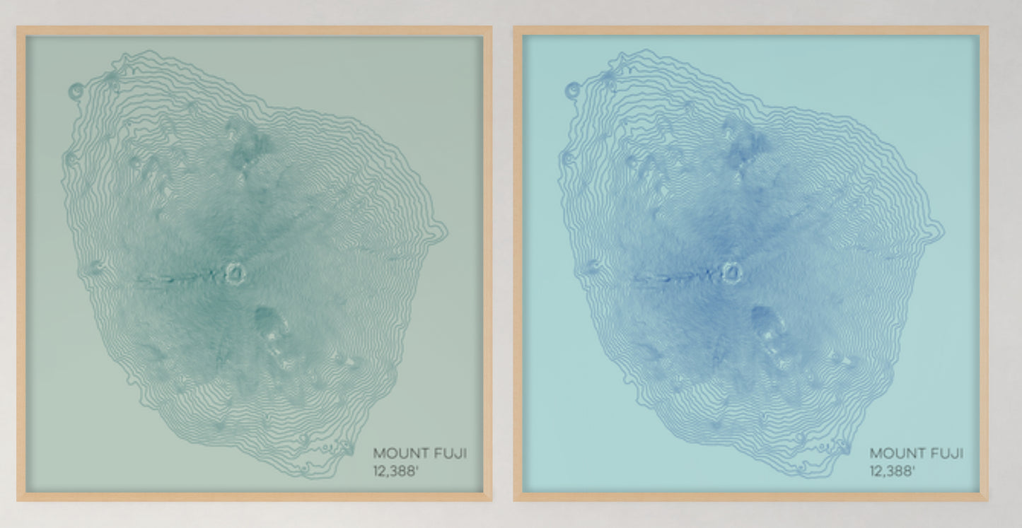 Mt Fuji Japan Mountain Topographic Map
