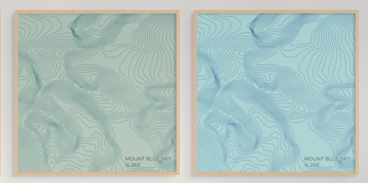 Mount Blue Sky Colorado Mountain Topographic Map