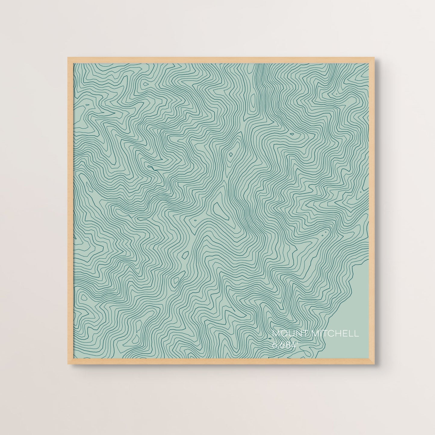 Mount Mitchell North Carolina Mountain Topographic Map