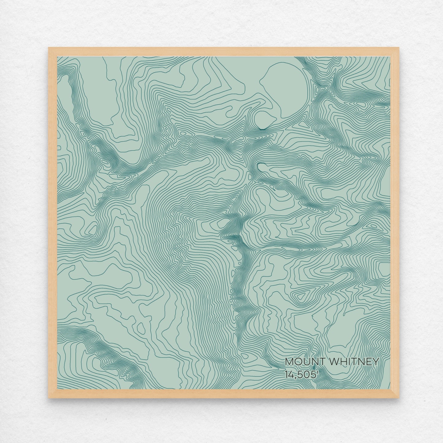 Mount Whitney California Mountain Topographic Map