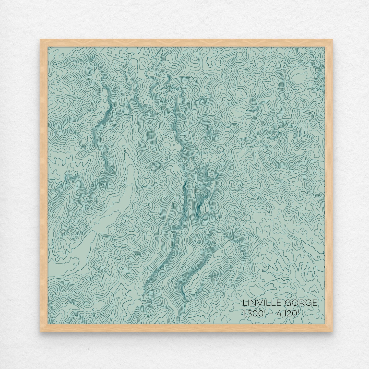 Linville Gorge North Carolina Mountain Topographic Map