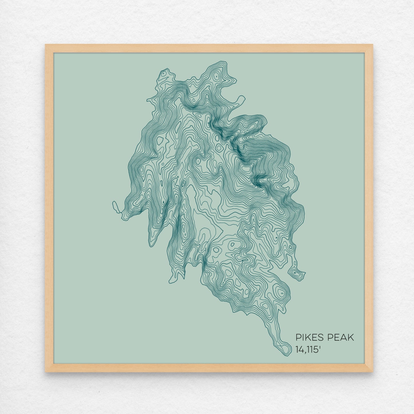 Pikes Peak Colorado Mountain Topographic Map