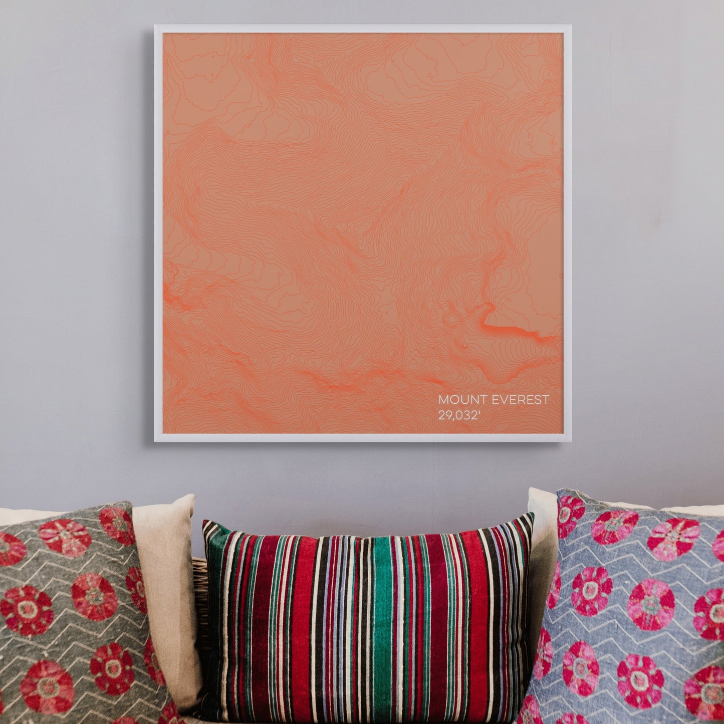 Mount Everest Mountain Topographic Map