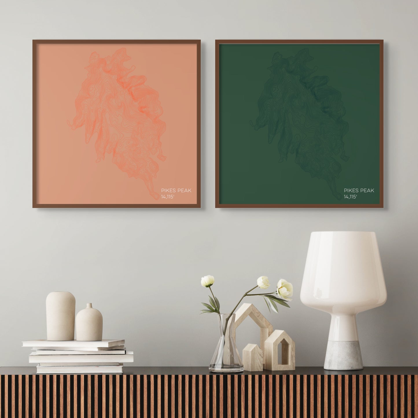 Pikes Peak Colorado Mountain Topographic Map