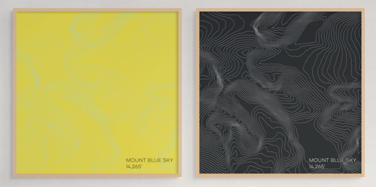 Mount Blue Sky Colorado Mountain Topographic Map