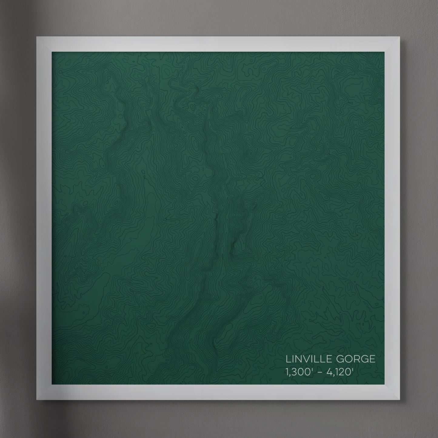 Linville Gorge North Carolina Mountain Topographic Map