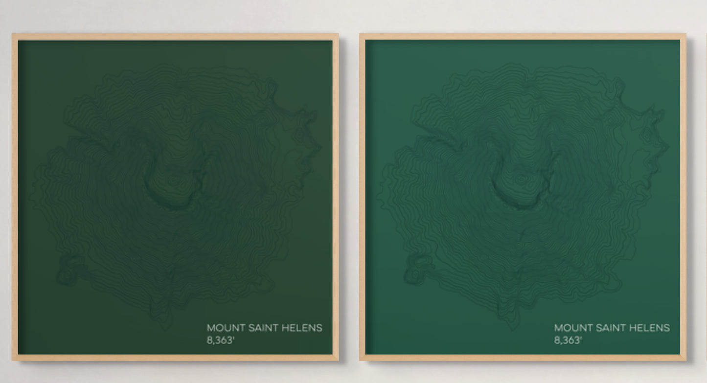 Mount Saint Helens Washington Mountain Topographic Map