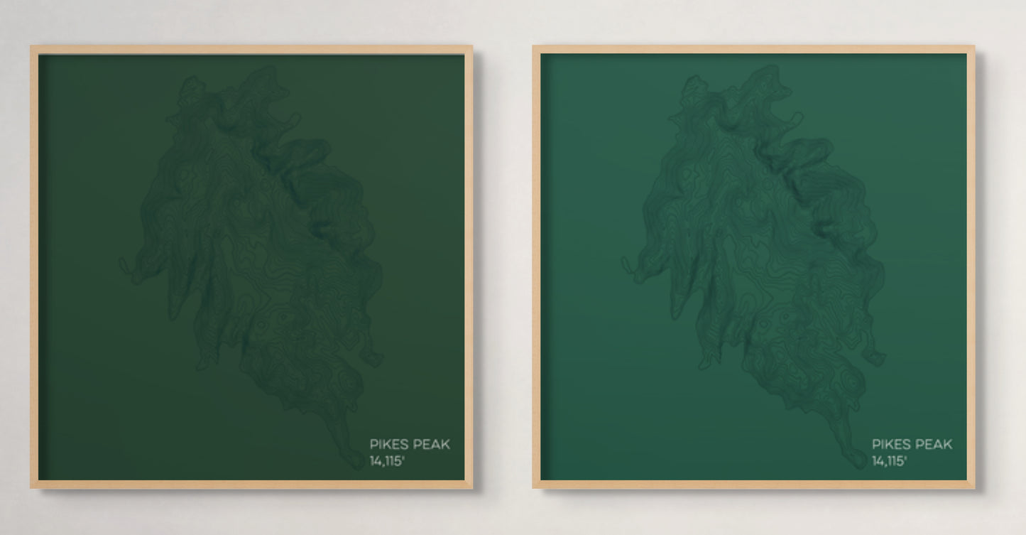 Pikes Peak Colorado Mountain Topographic Map