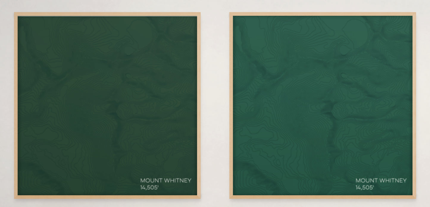 Mount Whitney California Mountain Topographic Map