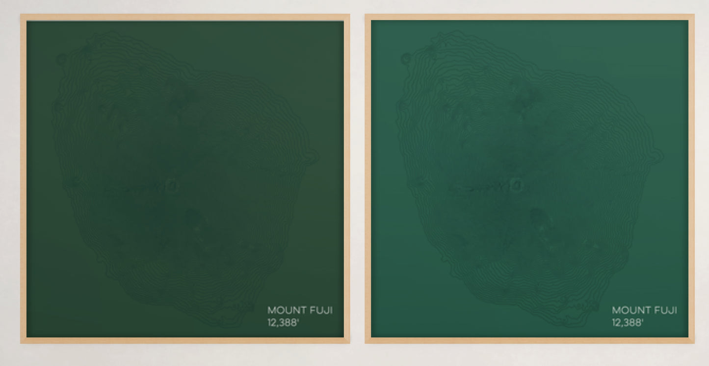 Mt Fuji Japan Mountain Topographic Map