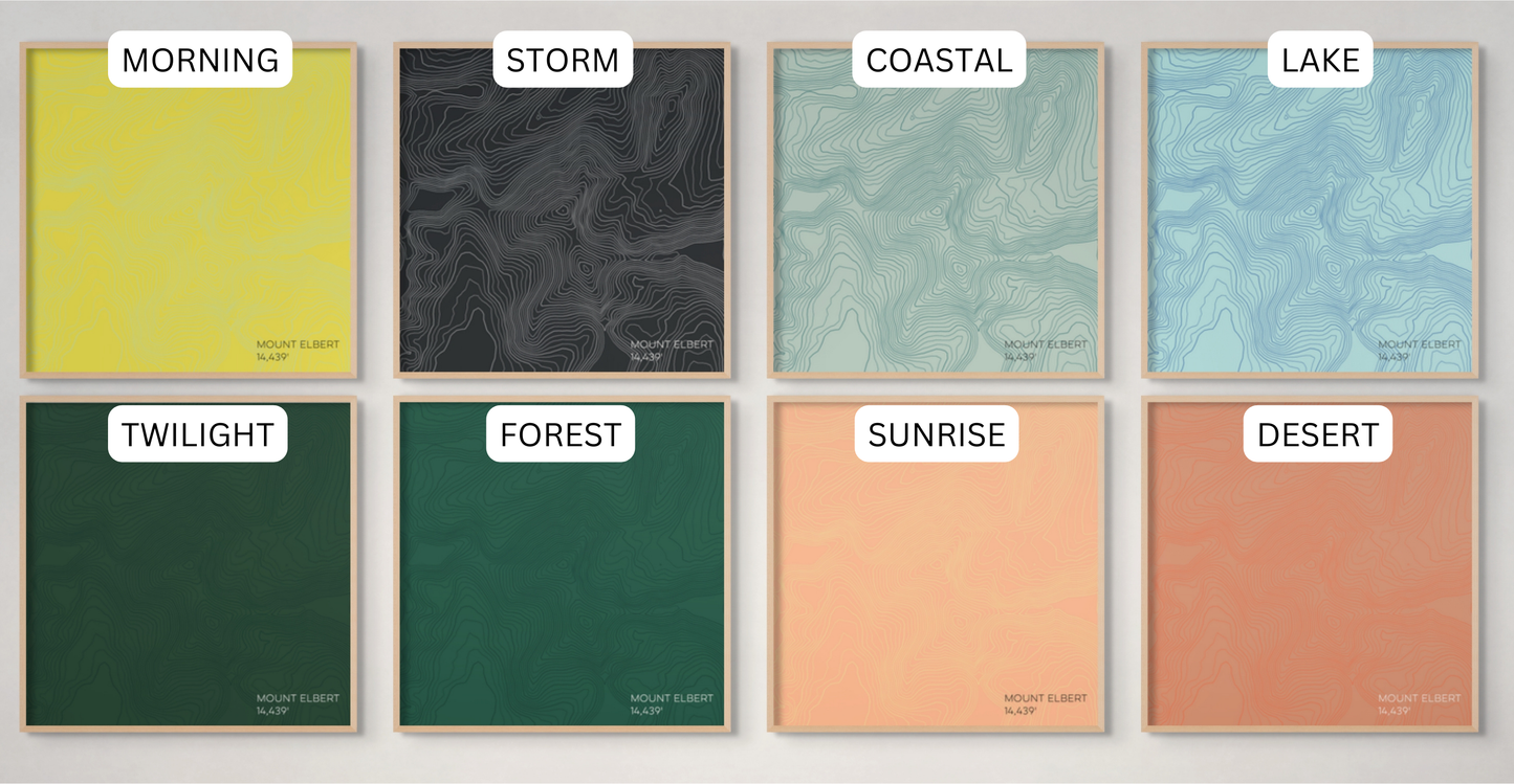 Mount Elbert Colorado Mountain Topographic Map