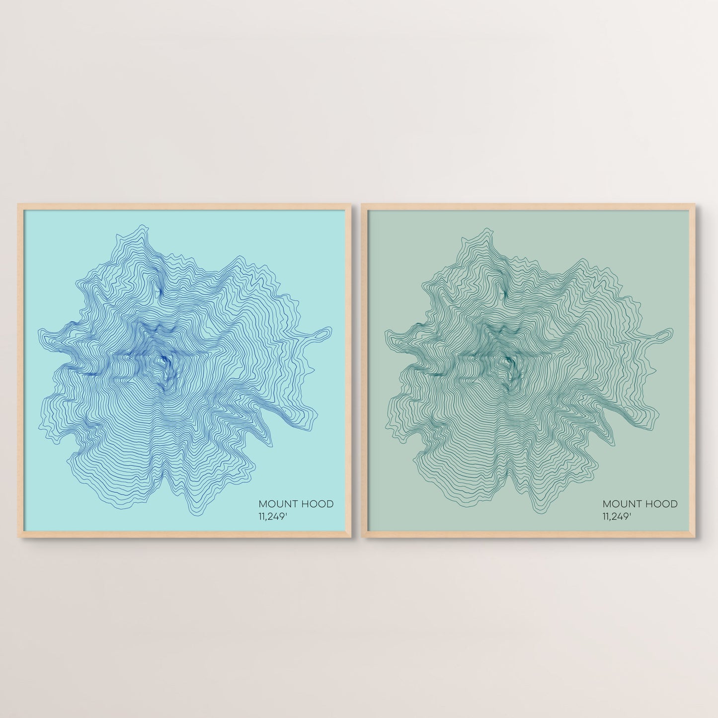 Mount Hood Oregon Mountain Topographic Map