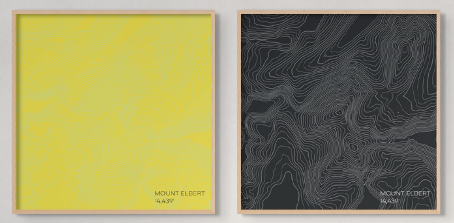 Mount Elbert Colorado Mountain Topographic Map