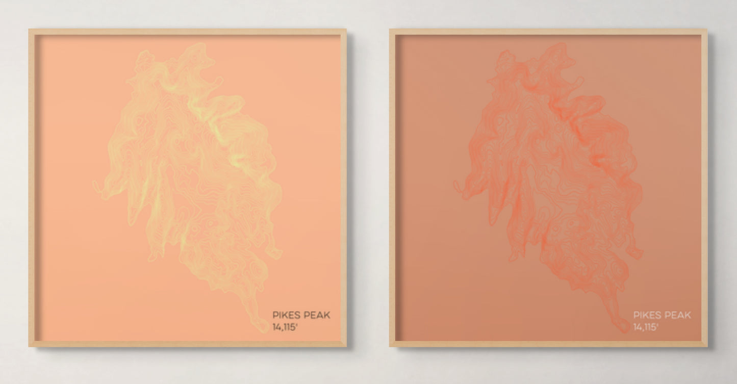 Pikes Peak Colorado Mountain Topographic Map