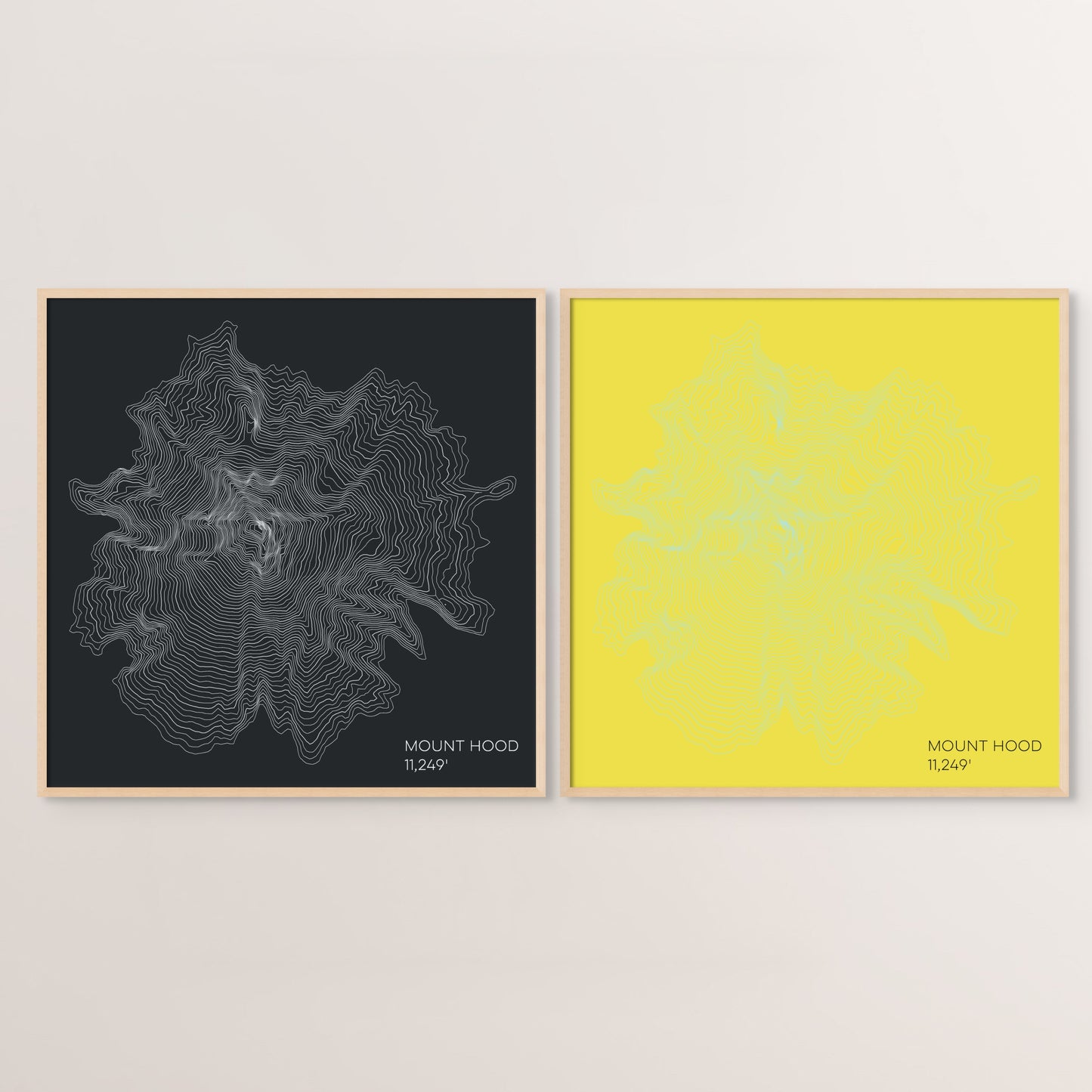 Mount Hood Oregon Mountain Topographic Map