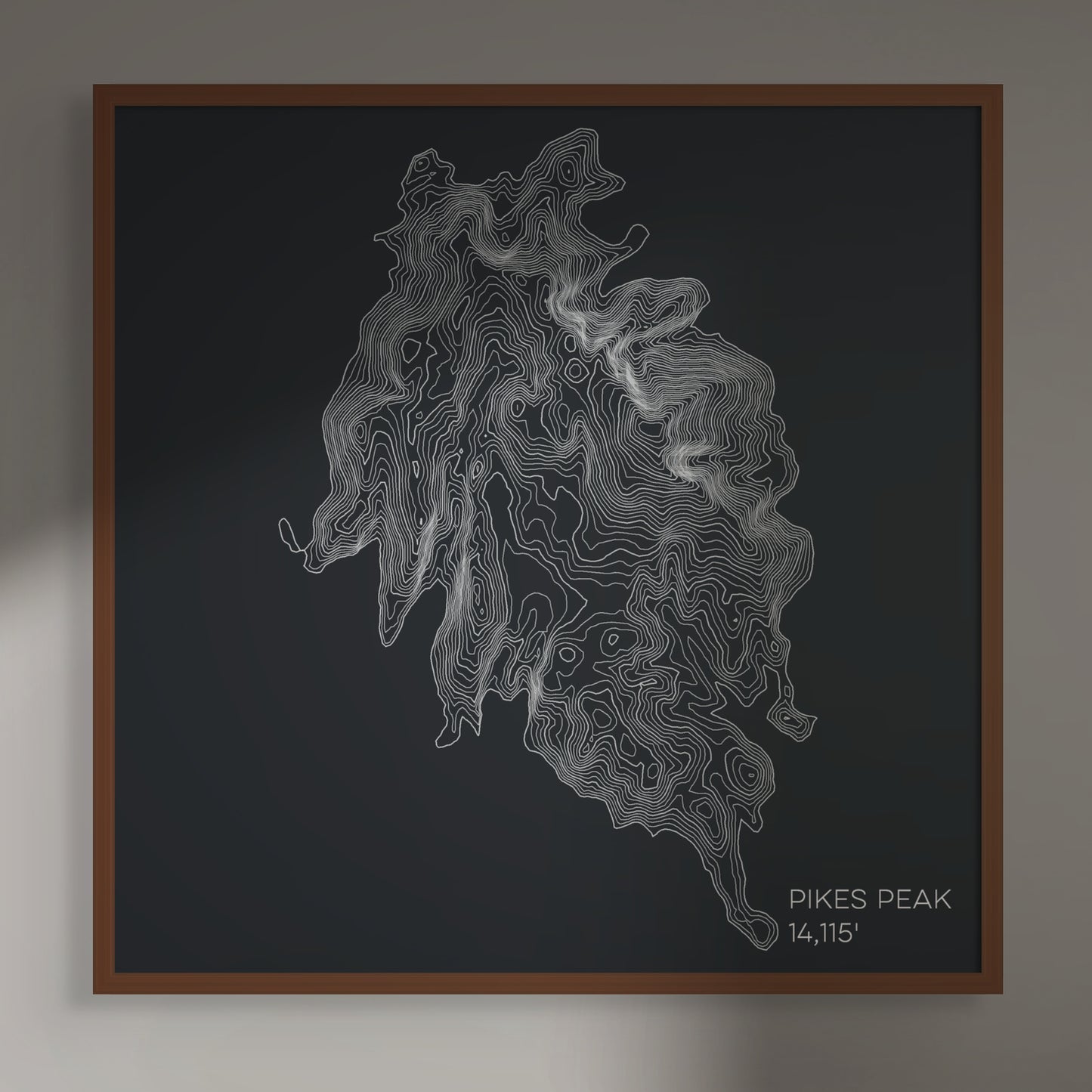 Pikes Peak Colorado Mountain Topographic Map