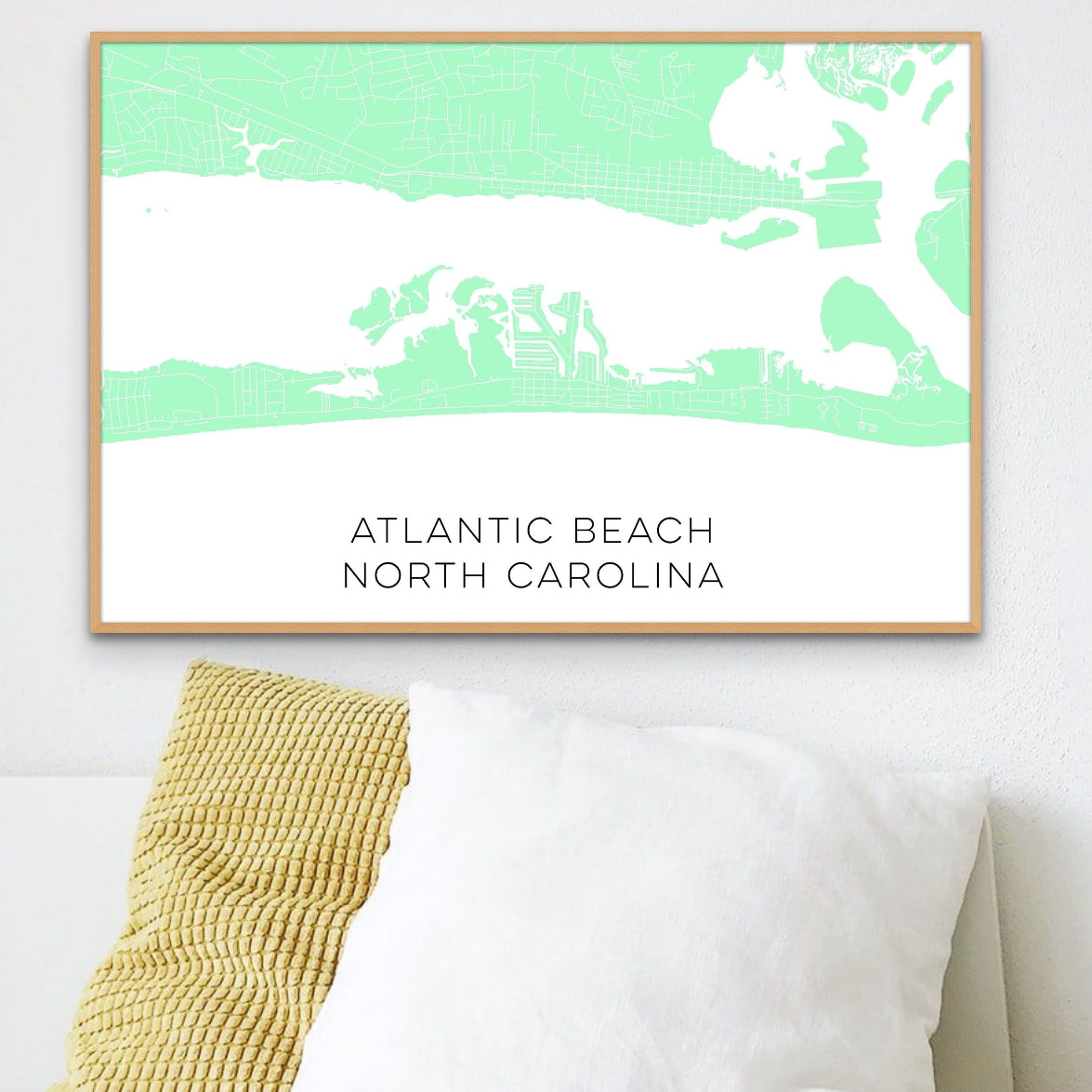 Atlantic Beach North Carolina Map • Atlantic Beach NC Custom Map