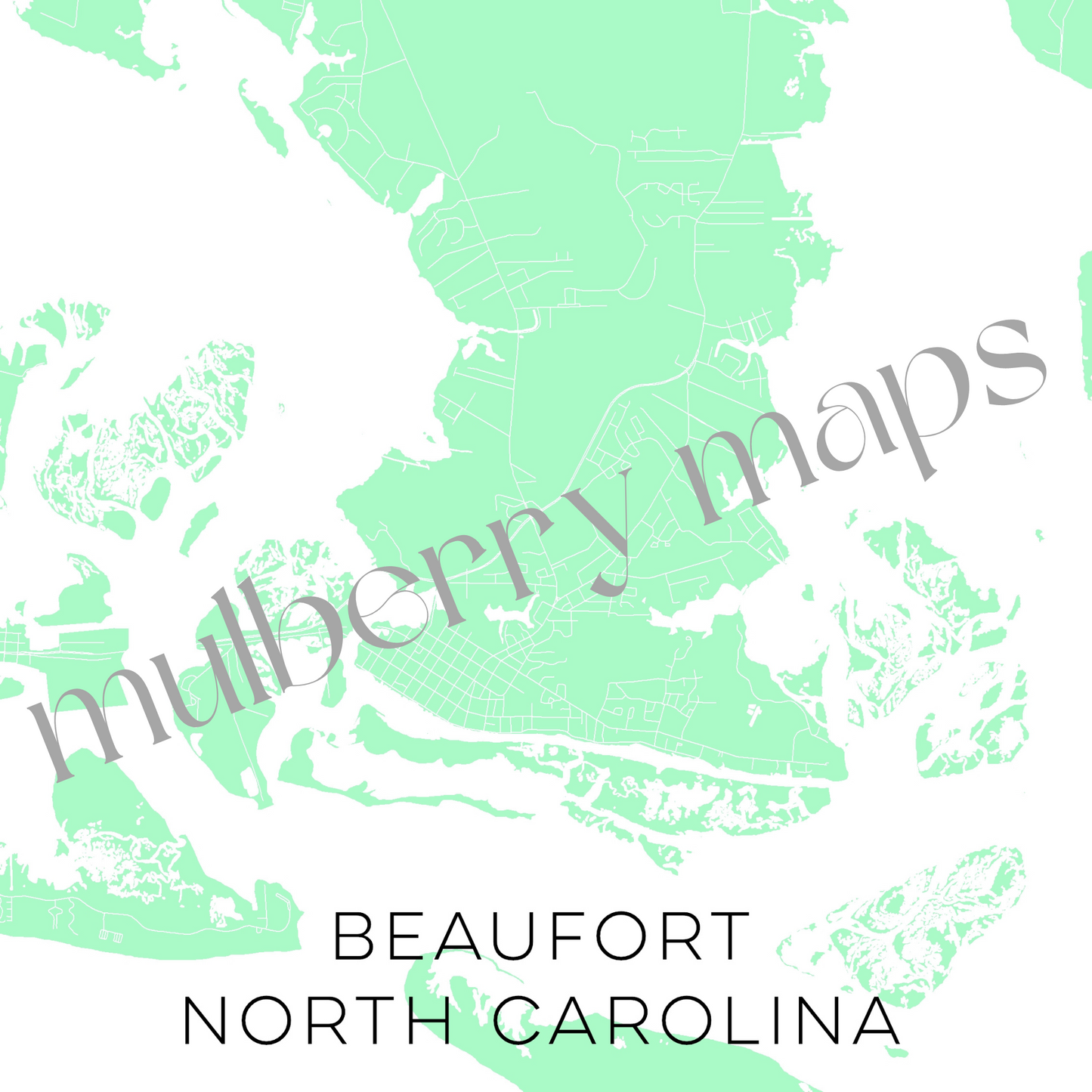 Beaufort North Carolina Map • Beaufort NC Custom Map