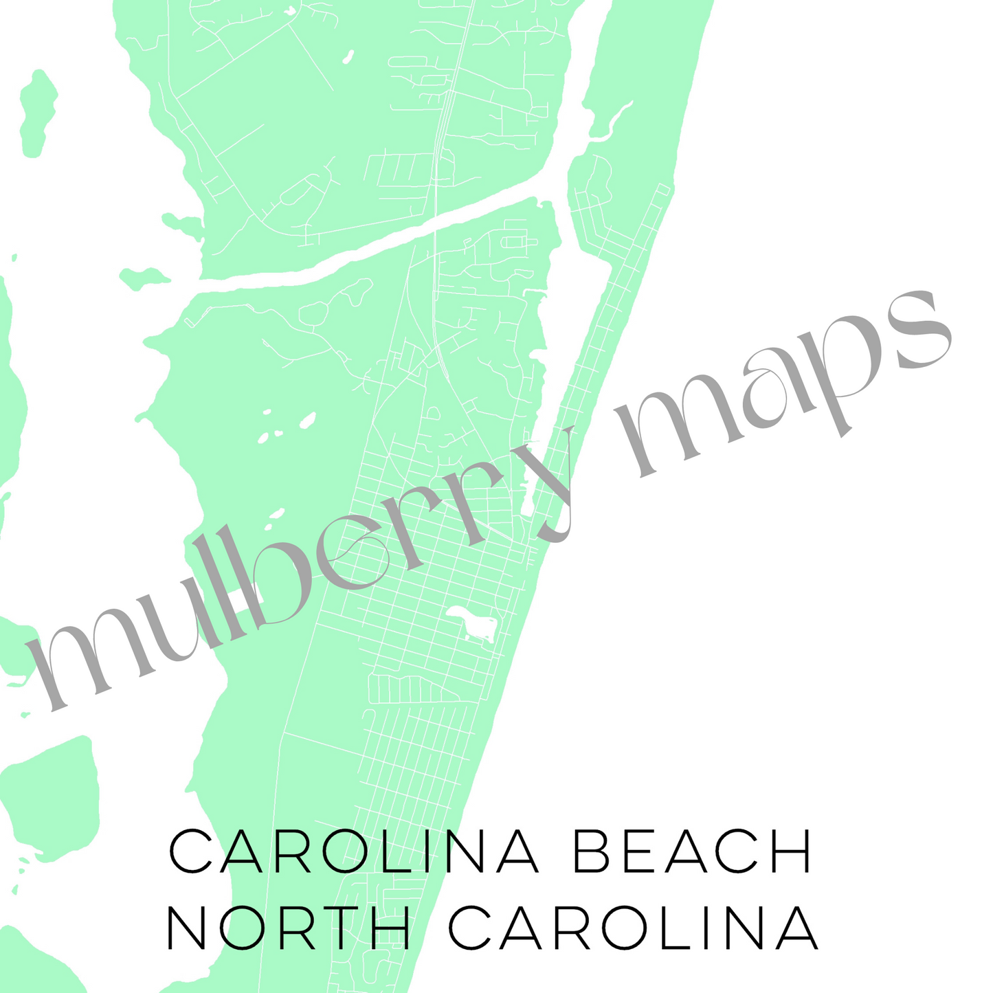 Carolina Beach North Carolina Map • Carolina Beach NC Custom Map