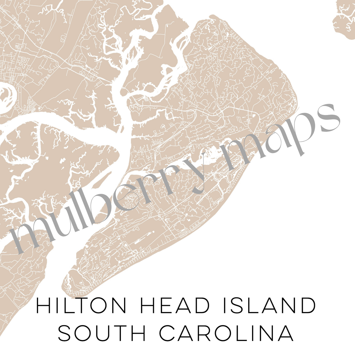 Hilton Head Island South Carolina Map • Hilton Head Island SC Custom Map