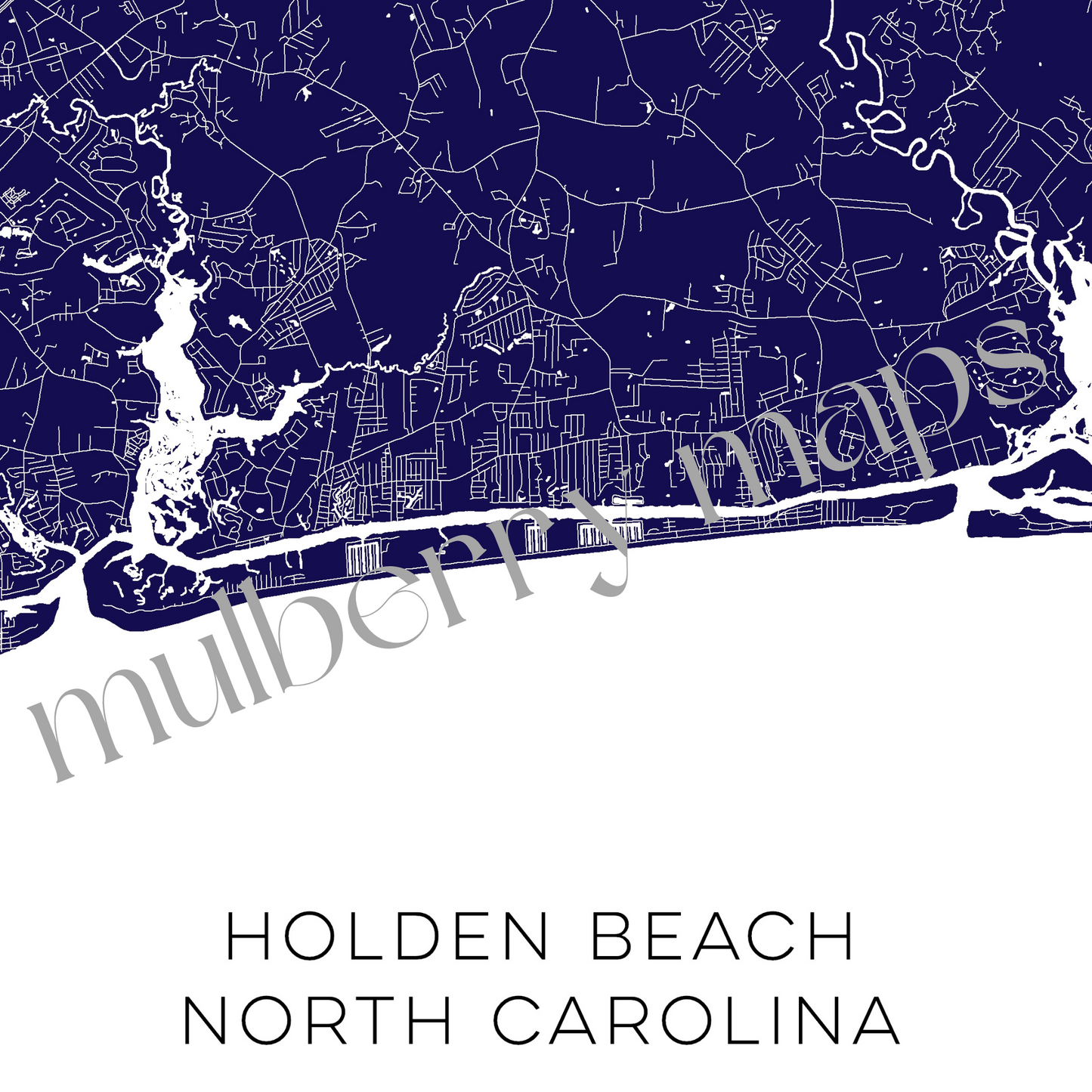 Holden Beach North Carolina Map • Holden Beach NC Custom Map