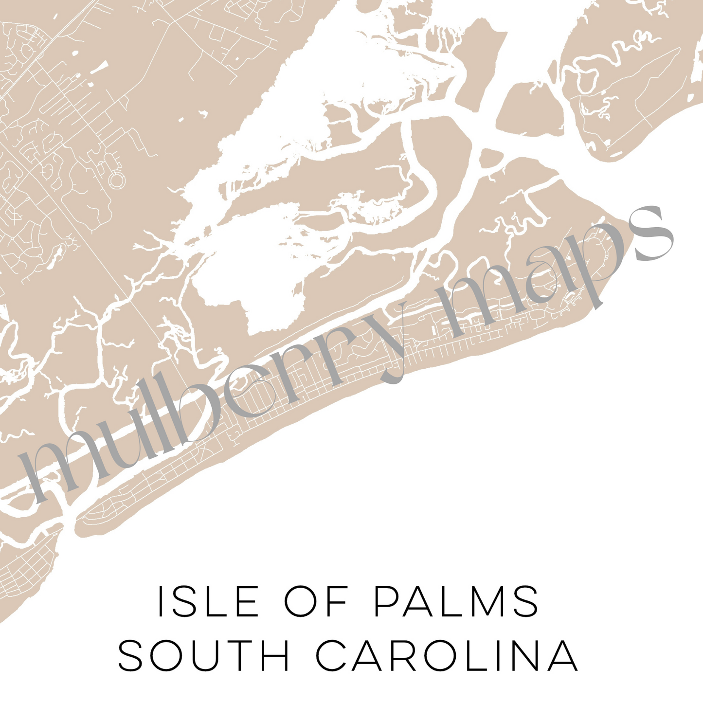 Isle of Palms South Carolina Map • Isle of Palms SC Custom Map