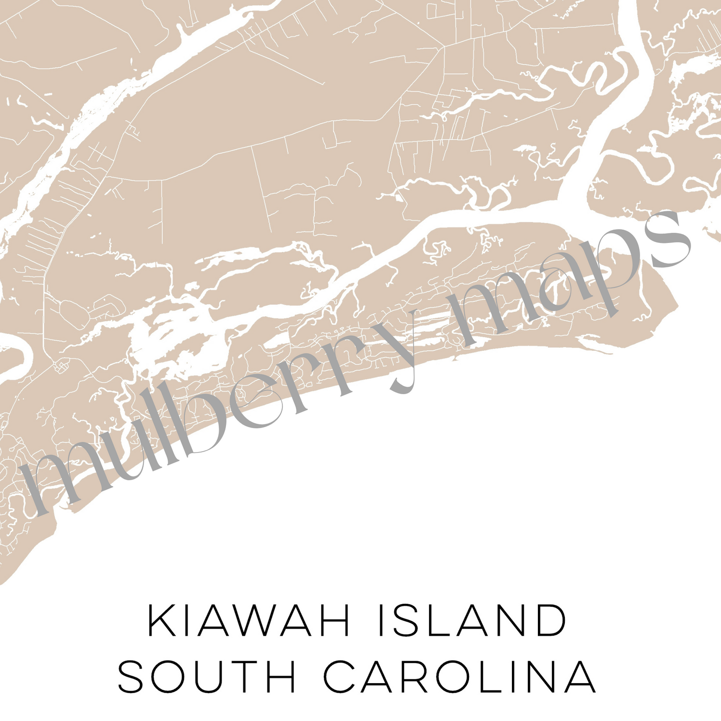 Kiawah Island South Carolina Map • Kiawah Island SC Custom Map