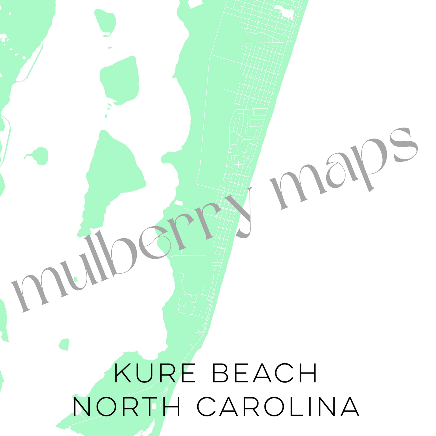 Kure Beach North Carolina Map • Kure Beach NC Custom Map