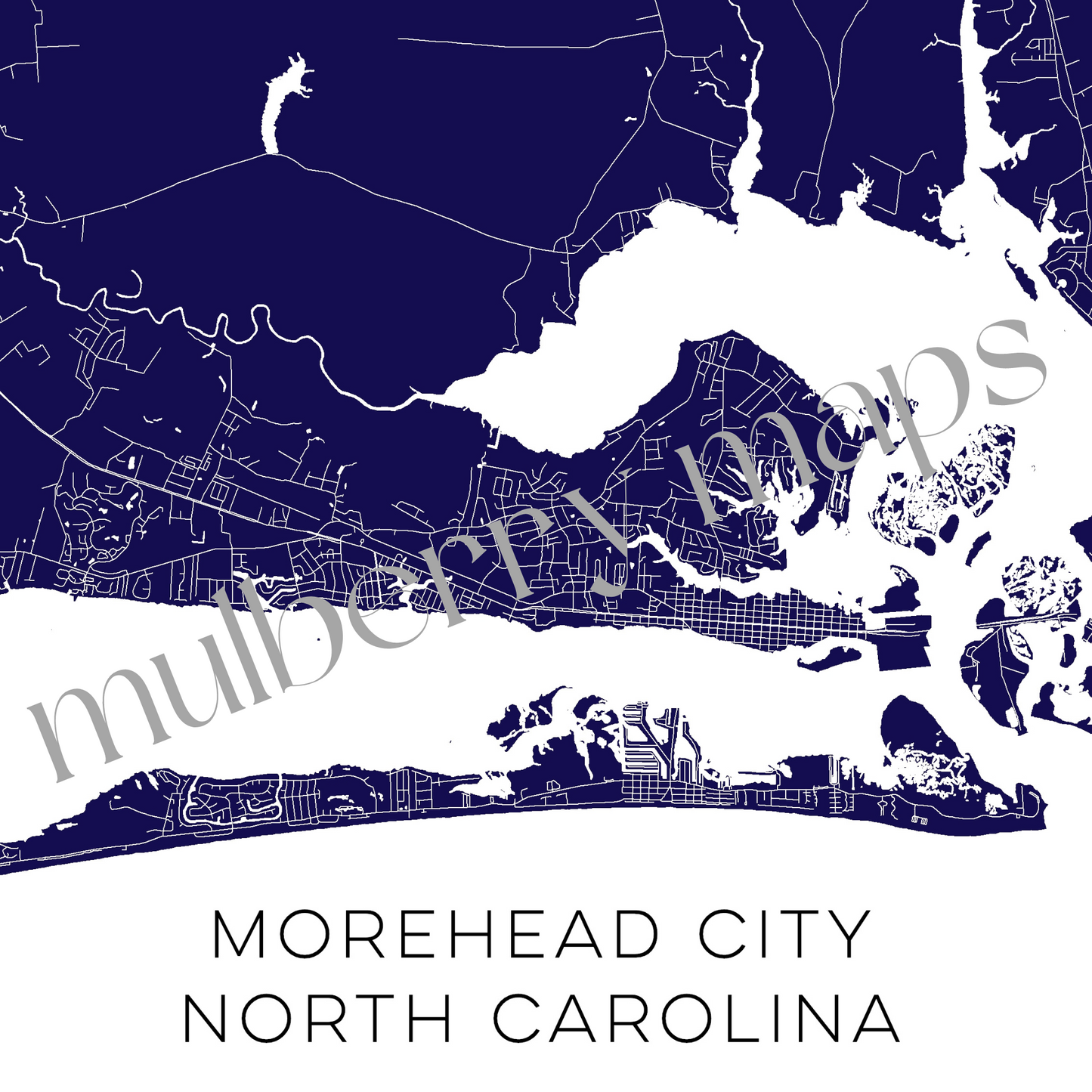 Morehead City North Carolina Map • Morehead City NC Custom Map