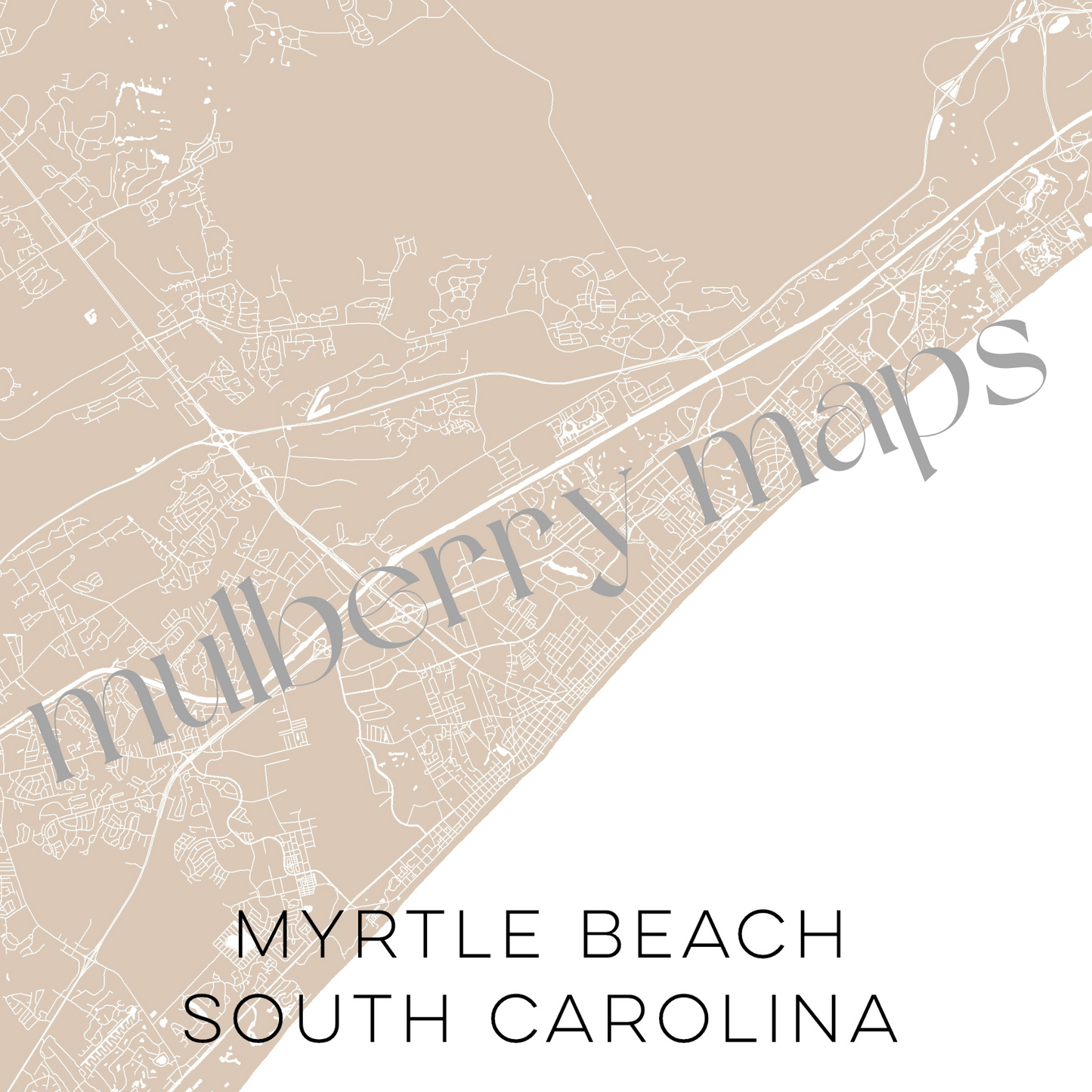 Myrtle Beach South Carolina Map • Myrtle Beach SC Custom Map