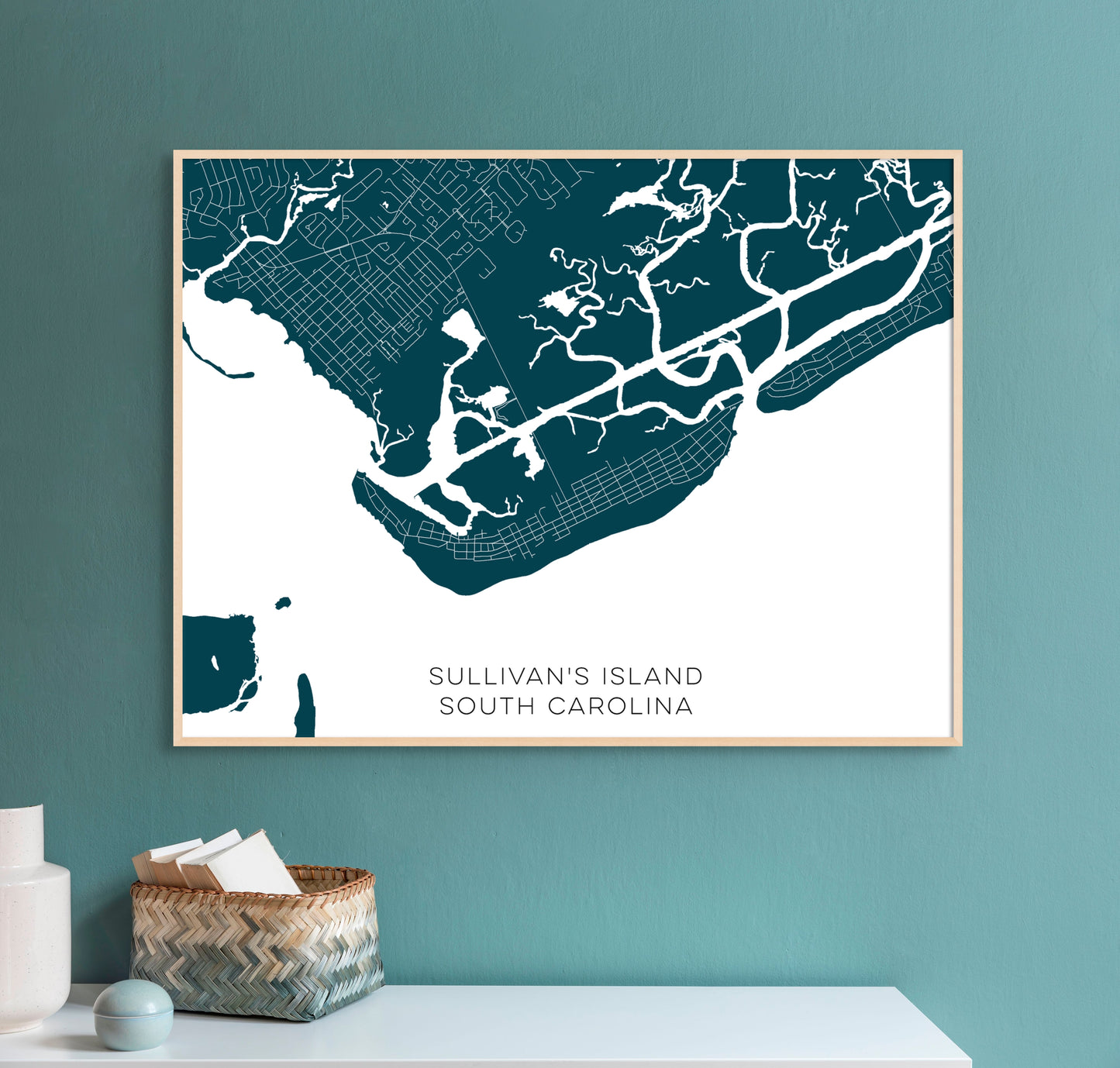 Sullivan’s Island South Carolina Map • Sullivan’s Island SC Custom Map