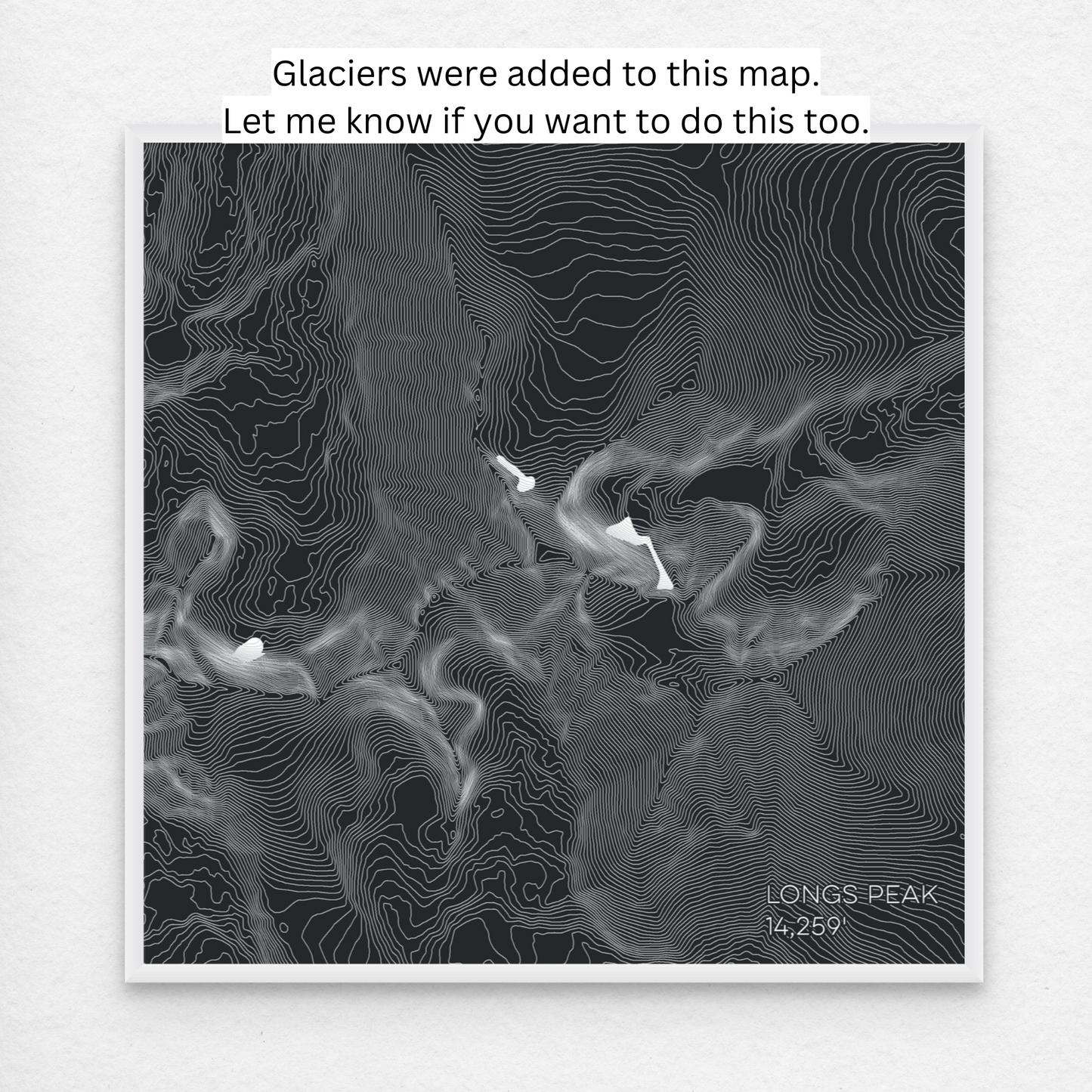 Longs Peak Colorado Mountain Topographic Map