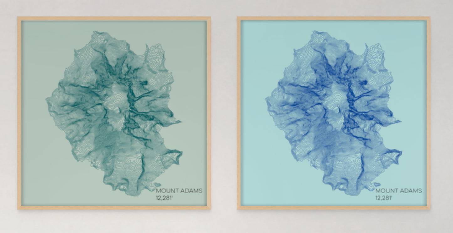 Mount Adams Washington Mountain Topographic Map