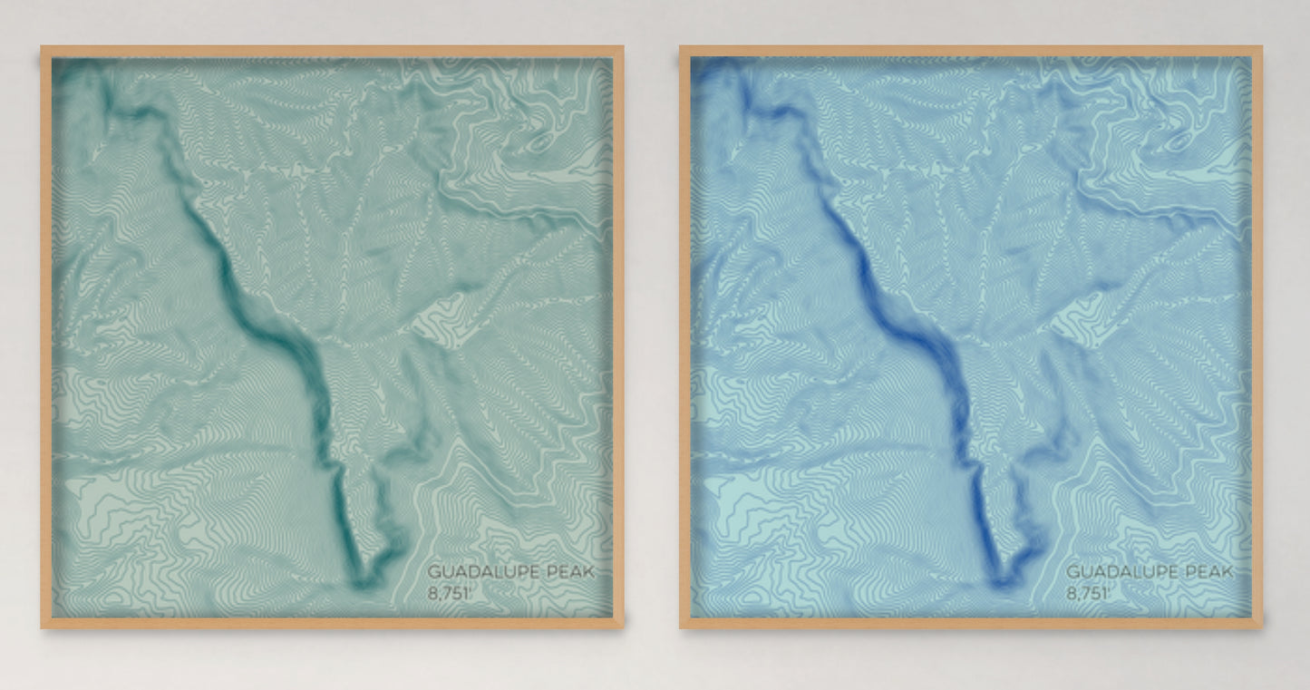 Guadalupe Peak Texas Mountain Topographic Map