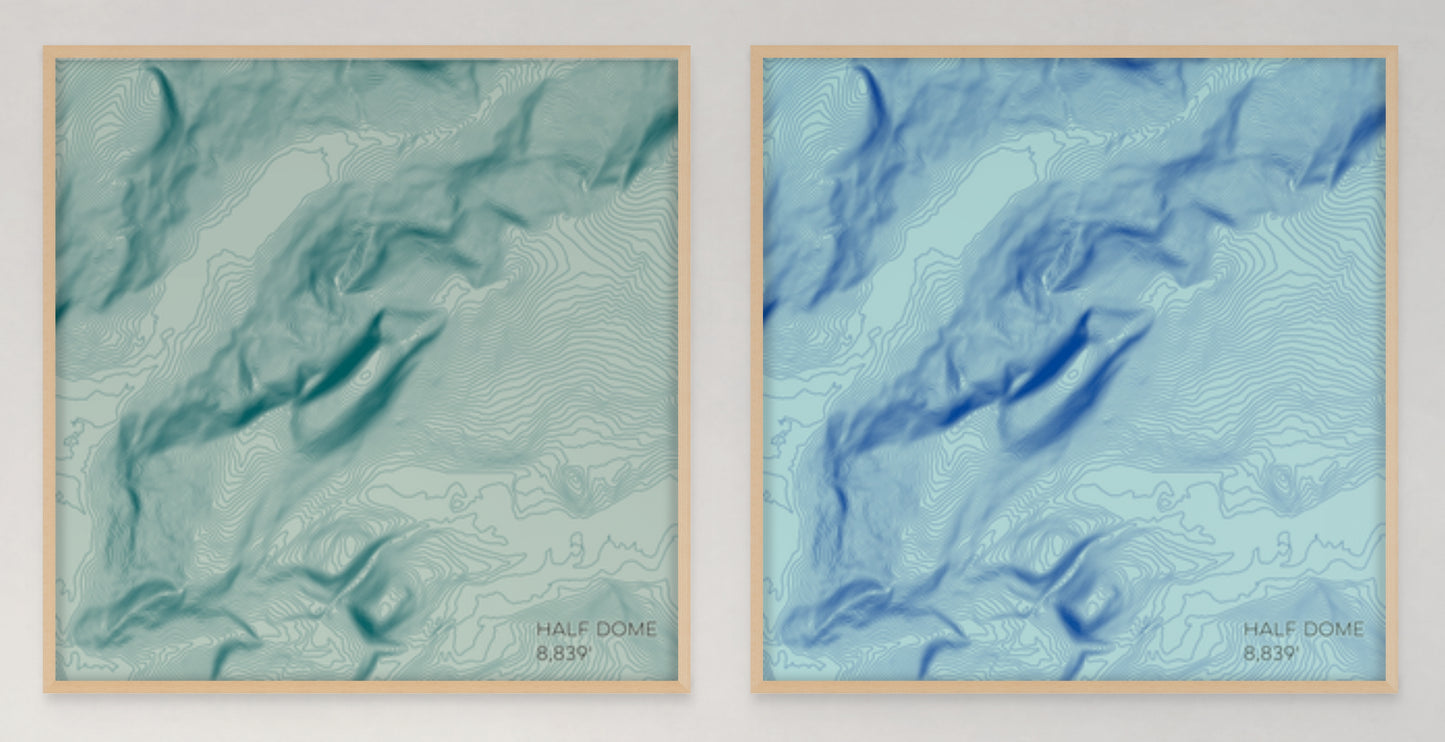 Half Dome Yosemite Mountain Topographic Map