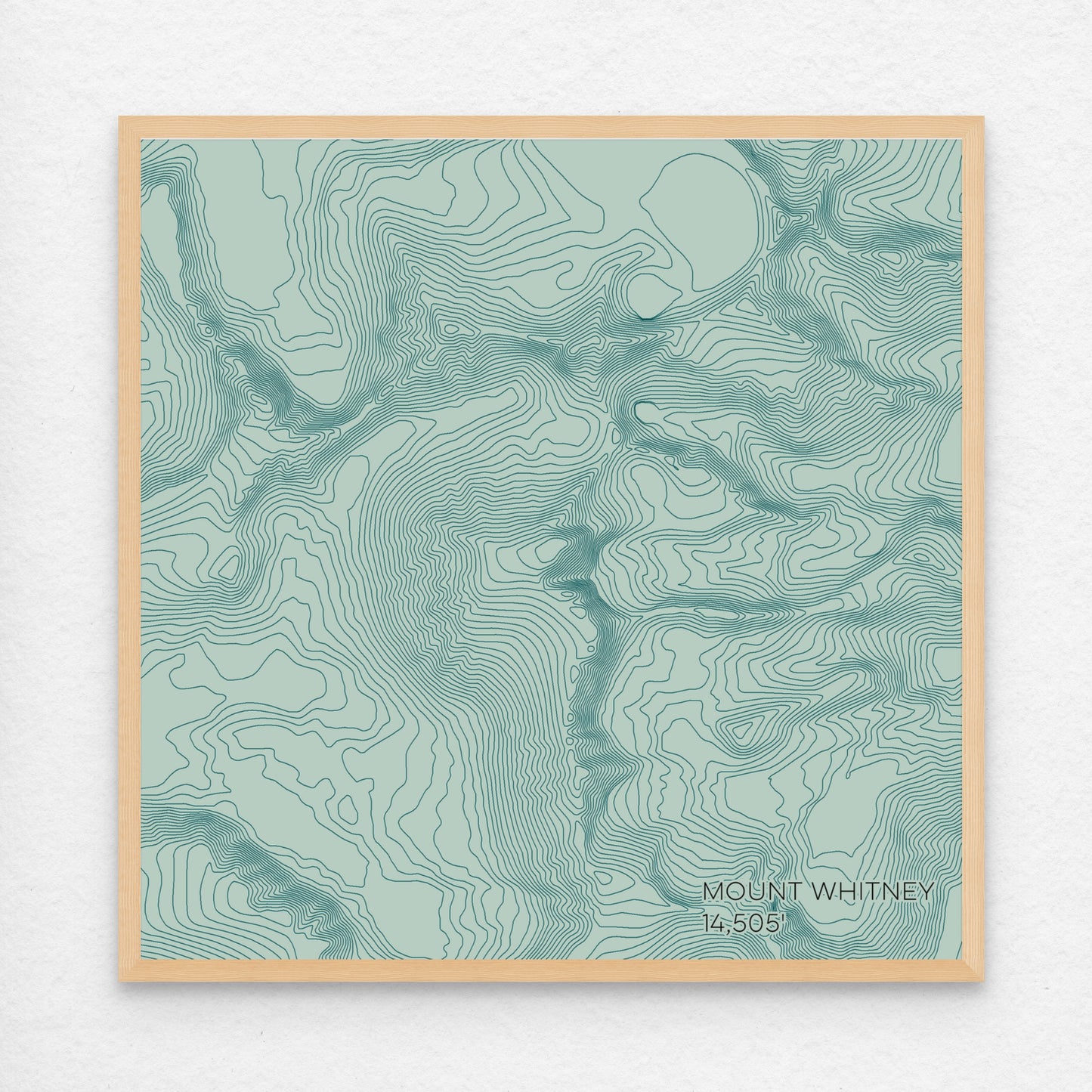 Mount Whitney California Mountain Topographic Map