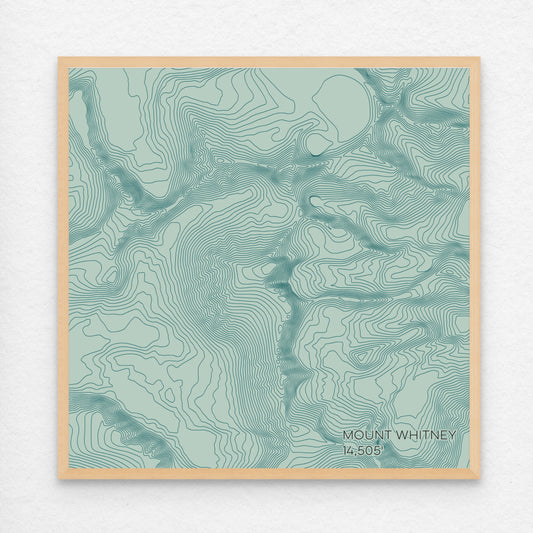 Mount Whitney California Mountain Topographic Map