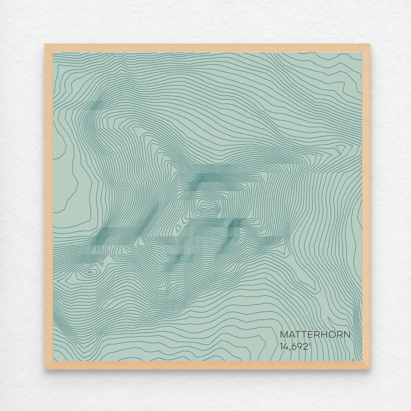 Matterhorn Alps Mountain Topographic Map