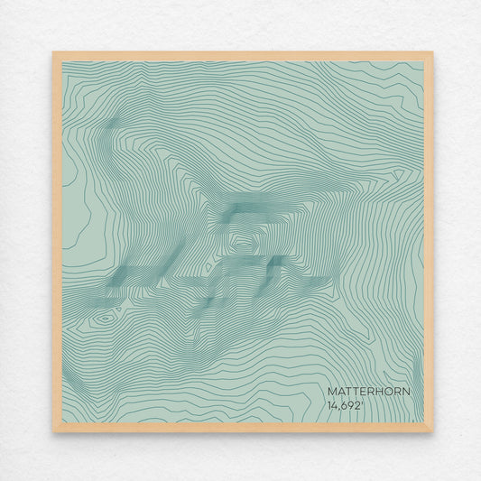 Matterhorn Alps Mountain Topographic Map