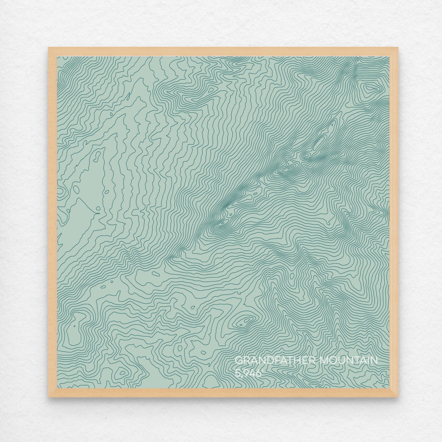 Grandfather Mountain North Carolina Mountain Topographic Map