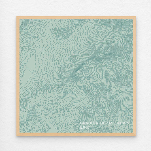 Grandfather Mountain North Carolina Mountain Topographic Map