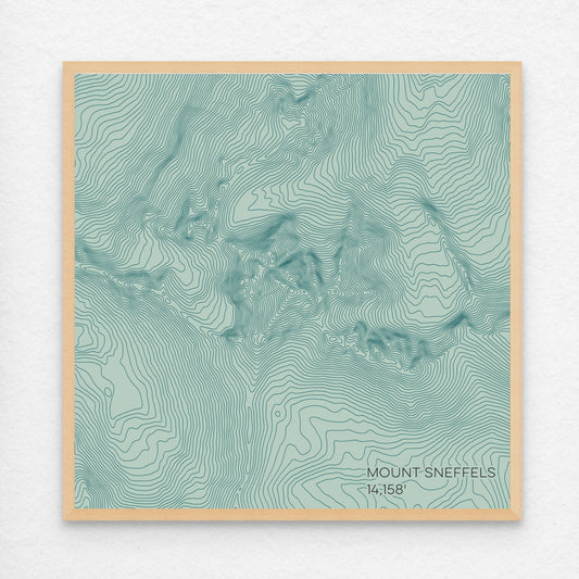 Mount Sneffels Colorado Mountain Topographic Map