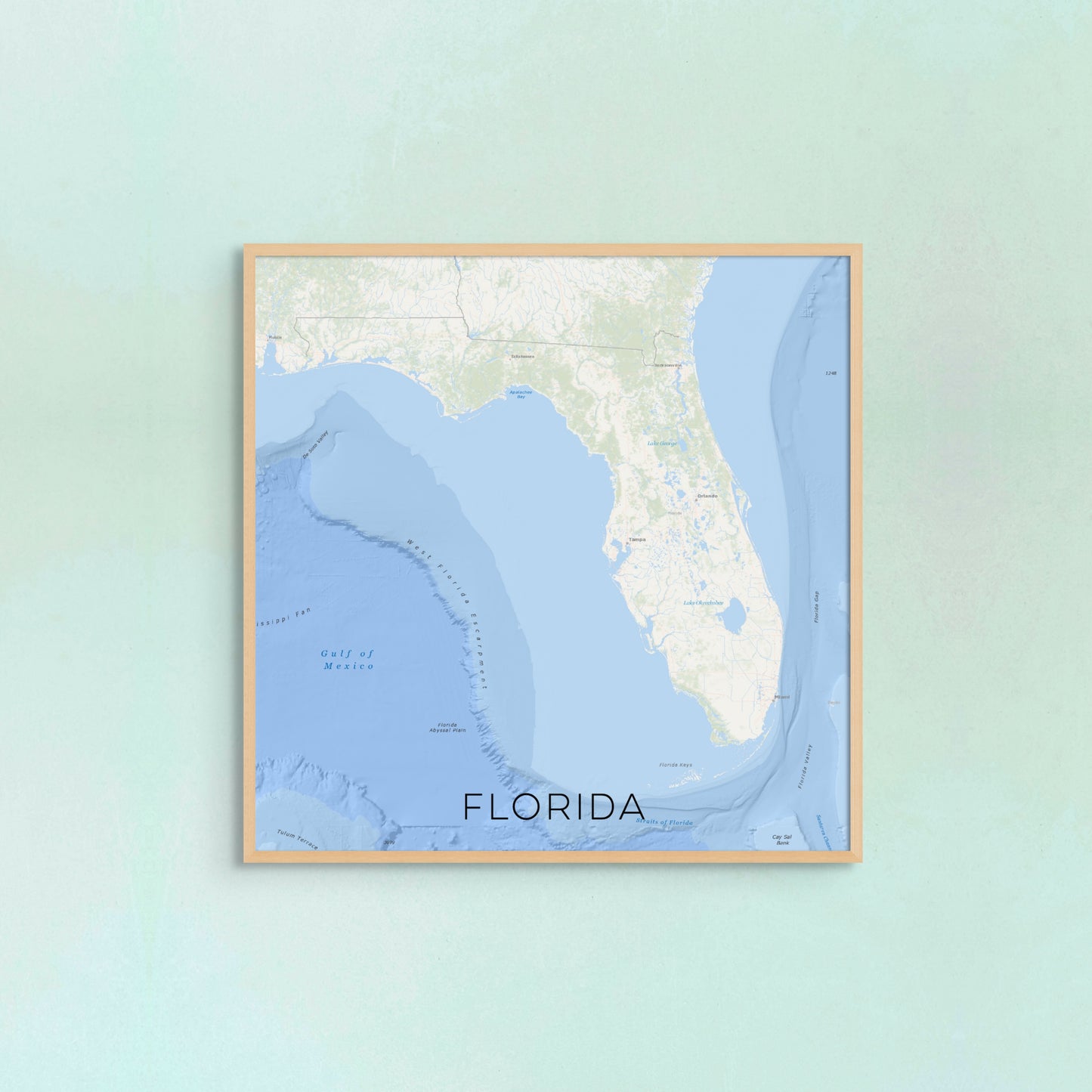 Florida Coastline Map, Florida Ocean Floor Map