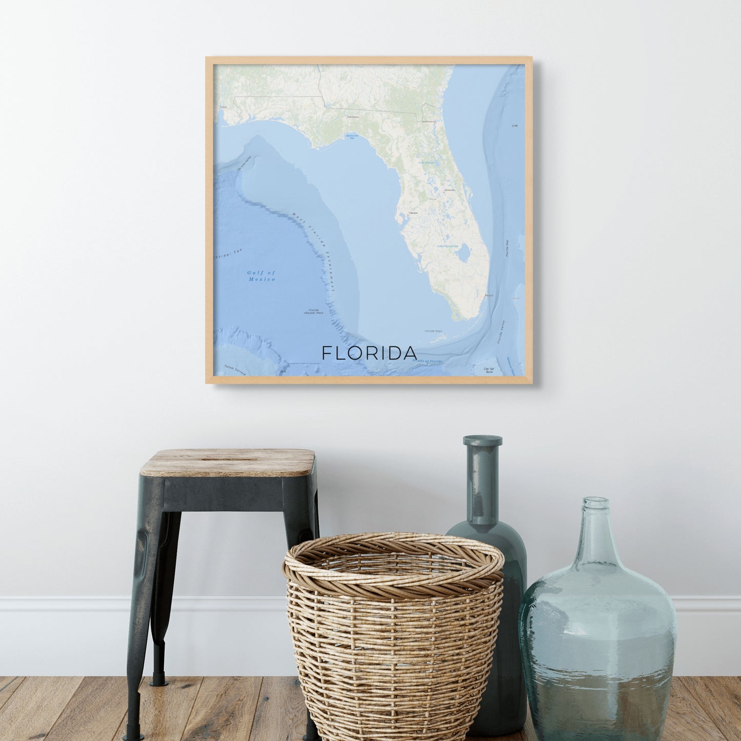 Florida Coastline Map, Florida Ocean Floor Map