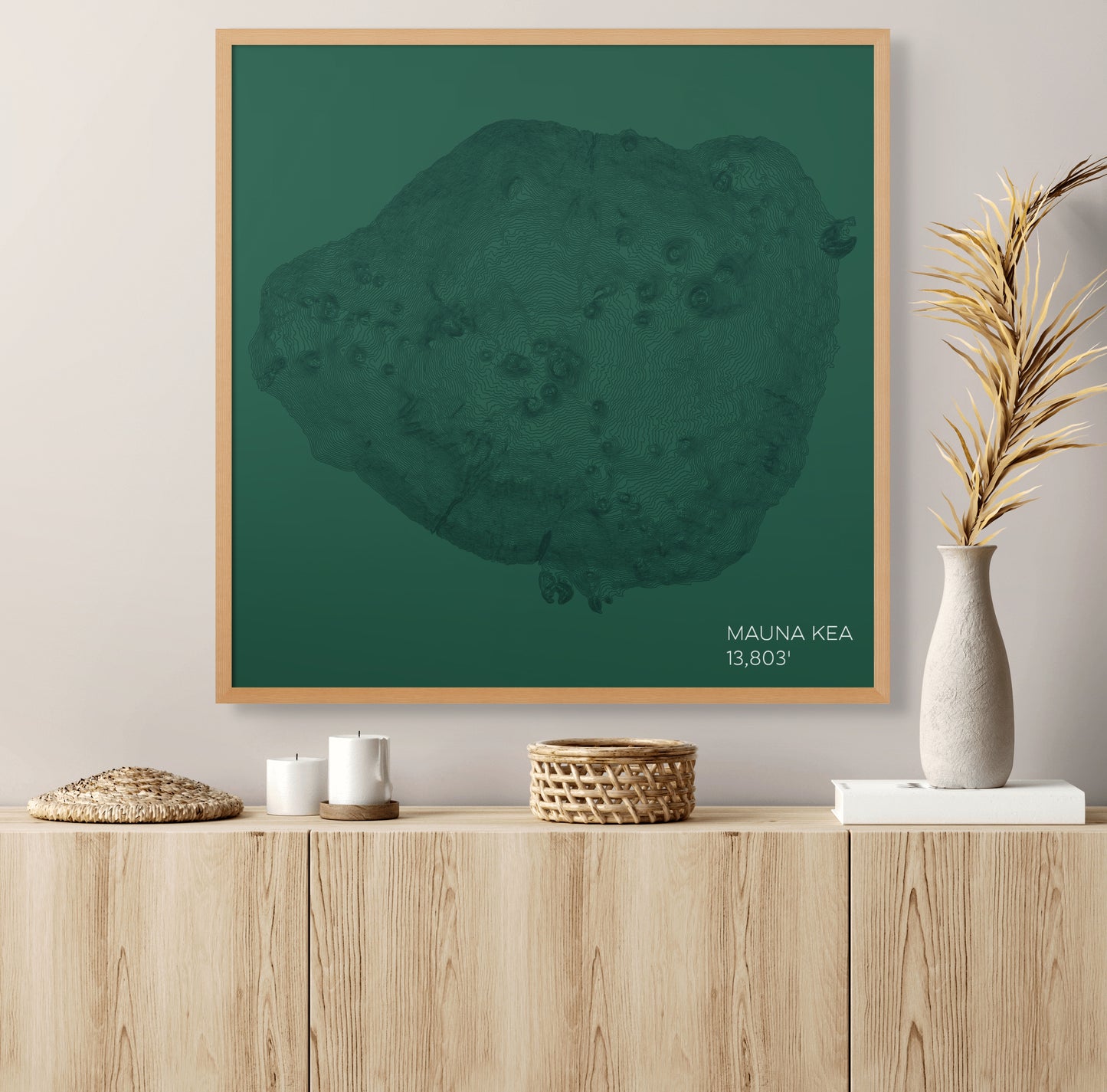 Mauna Kea Hawaii Mountain Topographic Map