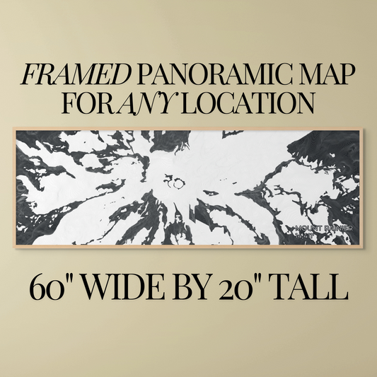 Framed Panoramic Map for Any Location